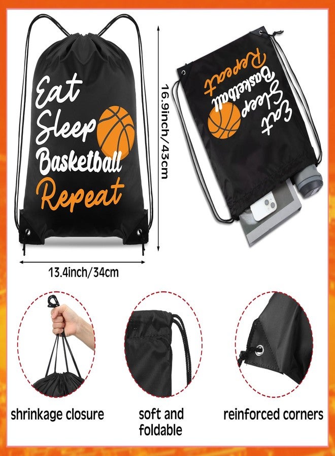 MiniInflat 48 Pcs Basketball Party Favors for Kids Include 12 Basketball Drawstring Bags 12 Keychain 12 Silicone Bracelets 12 Mini Stress Ball for Sports Supplies Decorations - Image 2